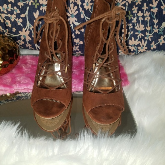 Carlos Santana Jolene Lace Chunky Heels sz 8 Women - Picture 2 of 8